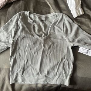 Grey ribbed long sleeve Pacson New with tags